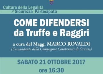 Truffe e raggiri, come difendersi. Incontro all’UniTre con il maggiore dei Carabinieri Marco Rovaldi