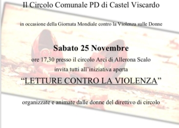 Il circolo Pd di Castel Viscardo ricorda la giornata mondiale contro la violenza sulle donne