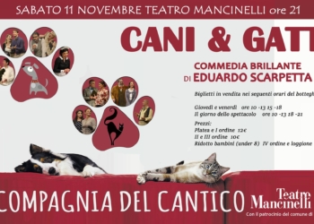 Al Mancinelli arriva la Compagnia del Cantico con la commedia “Cani & Gatti”