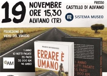 “Il giro del mondo in bicicletta”, presentazione del libro di Invernizzi al Castello di Alviano