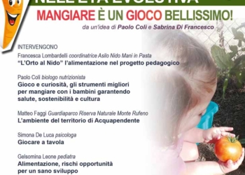 Il progetto “Asilo nido mani in pasta”: dall’orto alla mensa presentato dal nutrizionista Paolo Colì