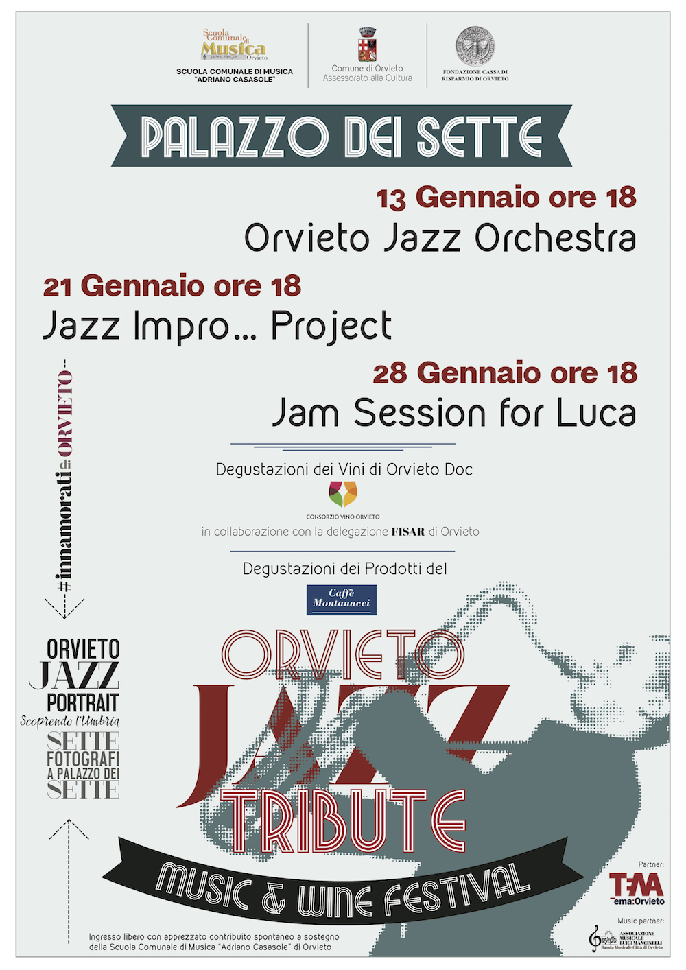 Orvieto Jazz Tribut, tre concerti al Palazzo dei Sette per rendere