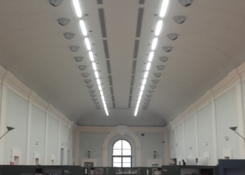 Nuova luce nella sala dei Lettori della biblioteca comunale L.Fumi