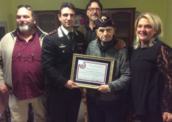 Attestato di benemerenza per il Maresciallo Maggiore Aiutante dei Carabinieri Cesidio Ianni