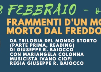 “Frammenti d’un mosaicista morto dal freddo” di Giuseppe Baiocco al teatro comunale di Fabro