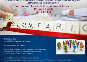 Ad Orvieto il focus sulla riforma del Terzo Settore. A Palazzo Coelli per un’occasione di informazione e approfondimento