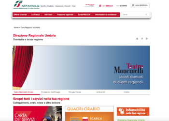 Trenitalia Umbria e Mancinelli insieme per la cultura: sconto a teatro per chi viaggia in treno