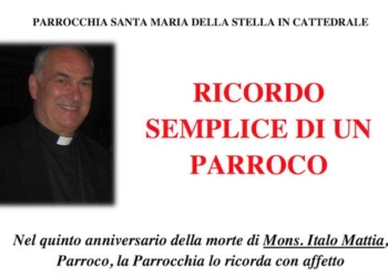 La Parrocchia Santa Maria della Stella ricorda Don Italo Mattia nel quinto anniversario della morte