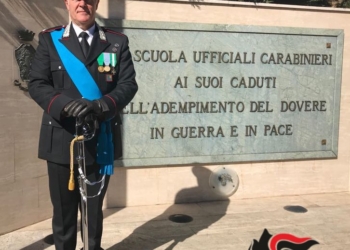 Il tenente Luciano Lappa alla guida del Norm dei carabinieri