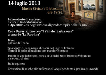 Acquapendente, tutto pronto per la “Cena della Fratellanza e laboratorio di restauro a vista”