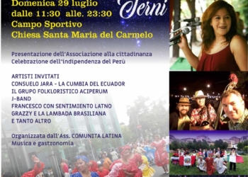 Al quartiere Italia di Terni arriva il primo Festival Latinoamericano con musica, balli ed enogastronomia