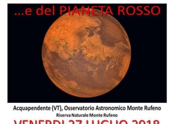 La notte della luna rossa e del Pianeta rosso con Nuova Pegasus di Acquapendente