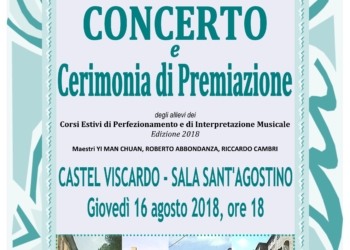 Corsi perfezionamento musicale, a Castel Viscardo concerto e premiazione al Master