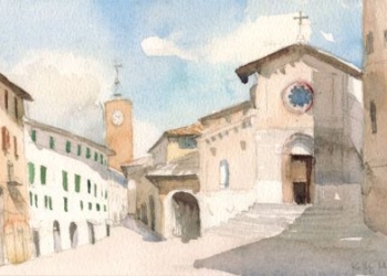 Orvieto dipinta, incontro in Piazza Duomo per il primo “Sketchcrawl” di massa
