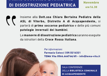 Ad Acquapendente incontro sul tema “Primo soccorso e manovre di disostruzione pediatrica”