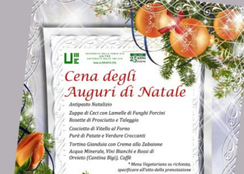 Unitre Orvieto invita tutti alla Cena degli auguri di Natale