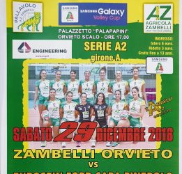 Zambelli Orvieto in anticipo per i botti di fine anno contro Pinerolo