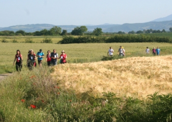 Ottimo clima e grande partecipazione per la tappa-trekking Radicofani-Acquapendente