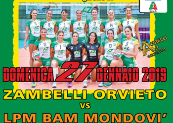 La Zambelli Orvieto domenica chiude la prima fase in casa con Mondovì
