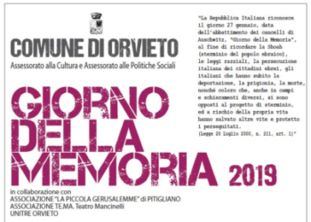 Giorno della Memoria 2019, gli eventi del Comune di Orvieto