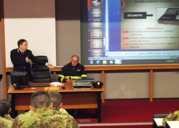 Uso di sostanze stupefacenti e abuso di alcool durante la guida, incontro tenutosi alla Caserma di Viterbo