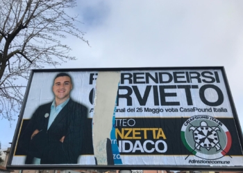 Danneggiato manifesto CasaPound. Panzetta: “Procederemo con la denuncia”