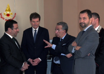 Il Sottosegretario di Stato Stefano Candiani in visita al distaccamento di Orvieto dei Vigili del Fuoco