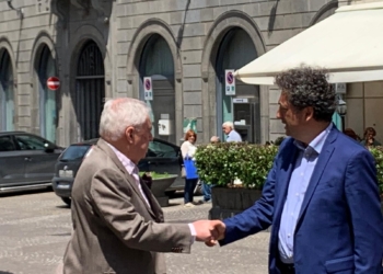Giuseppe Germani “paparazzato” con l’ex sindaco Toni Concina. Colpo di scena in attesa del ballottaggio?
