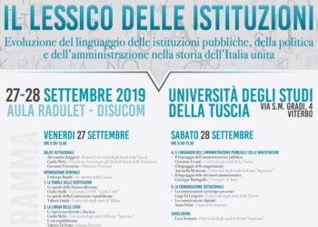 Il lessico delle istituzioni, convegno Unitus sull’evoluzione del linguaggio delle istituzioni