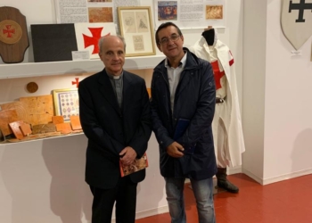 Monsignor Gianni Fusco in visita al Museo Storico-Didattico dei Cavalieri Templari di Viterbo