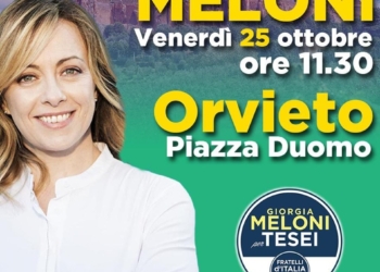 Giorgia Meloni a Orvieto a sostegno di Tesei