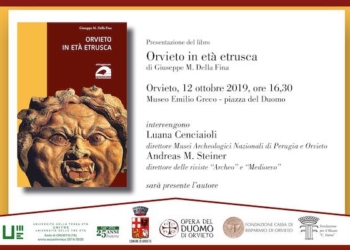 “Orvieto città etrusca”, presentazione del libro di Giuseppe M. Della Fina