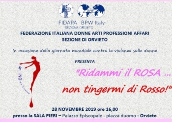 “Ridammi il rosa, non tingermi di rosso”, la Fidapa per la settimana contro la violenza sulle donne