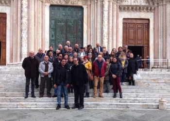 Pellegrini alleronesi a Siena sui luoghi ansaniani
