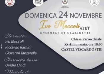 “Ivo Meccoli 4Tet”, ensemble di clarinetti in concerto