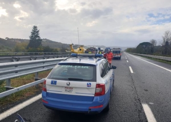 Grave incidente lungo l’Autostrada, trasportato in codice rosso un 55enne