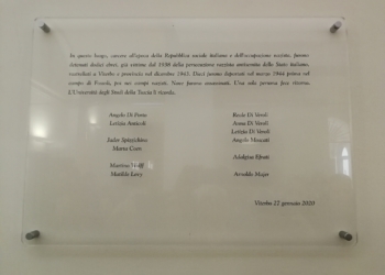 Anche l’Unitus di Viterbo non dimentica celebrando la Giornata della Memoria