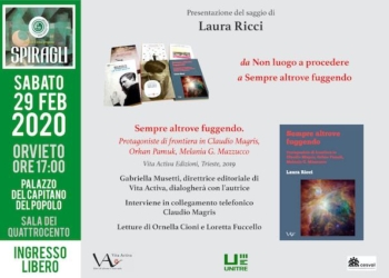 Spiragli 2020: Laura Ricci presenta il saggio “Sempre altrove fuggendo”