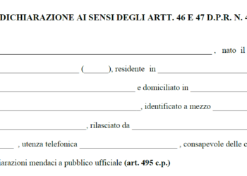 Aggiornato il modello per le autodichiarazioni: il modulo da stampare
