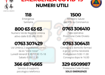 Emegenza Covid-19, numeri utili