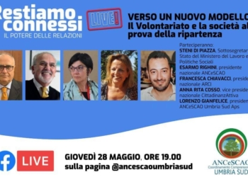 “Restiamo connessi il potere delle relazioni”, diretta Facebook con Ancescao Umbria Sud
