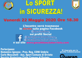 “Lo sport in sicurezza”, conviviale online sulla pagina Facebook di Quarantime