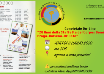 Vent’anni della Staffetta del Corpus Domini Praga-Bolsena-Orvieto, conviviale su Zoom