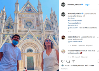 Gianni Morandi a spasso per Orvieto: “Quante sono le meraviglie italiane”
