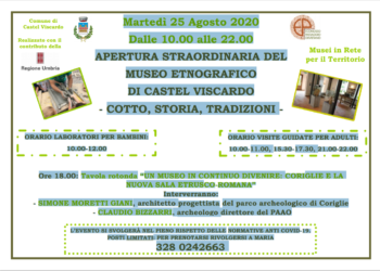 Apertura straordinaria del Museo Etnografico e presentazione nuova sala etrusco-romana