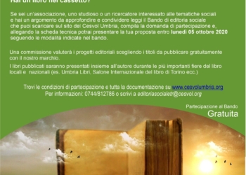 Bando editoria sociale del Cesvol Umbria, partecipazione gratuita