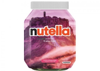 “Ti Amo Italia”, anche Civita di Bagnoregio celebra il Bel Paese sui barattoli di nutella