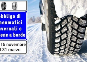 Dal 15 novembre scatta obbligo di catene a bordo o  pneumatici invernali