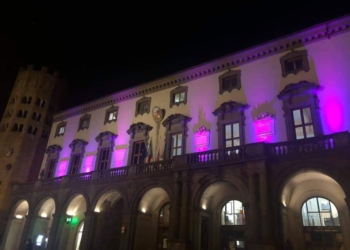 “Facciamo luce sul tumore al pancreas”, il palazzo del Comune si tinge di viola