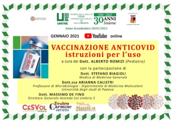 Vaccinazione Anti-Covid, istruzioni per l’uso. Se ne parla all’UniTre